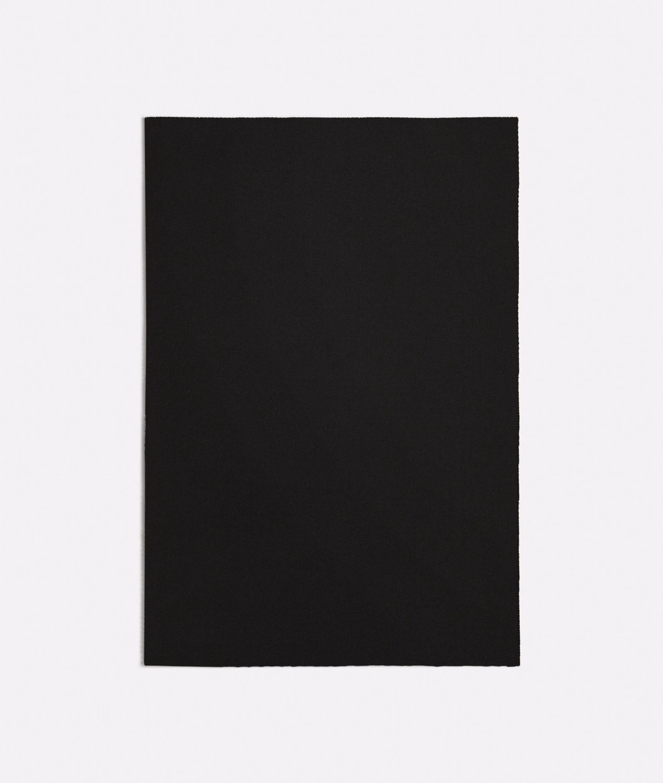 Plain deep black fabric swatch with a subtle matte woven surface