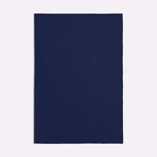 Deep ink-blue Tela Italiana swatch with a subtle, even woven surface