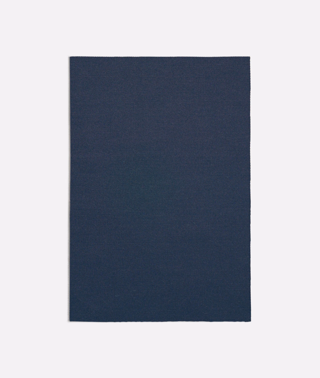 Deep navy blue plain woven fabric swatch with subtle fine surface texture