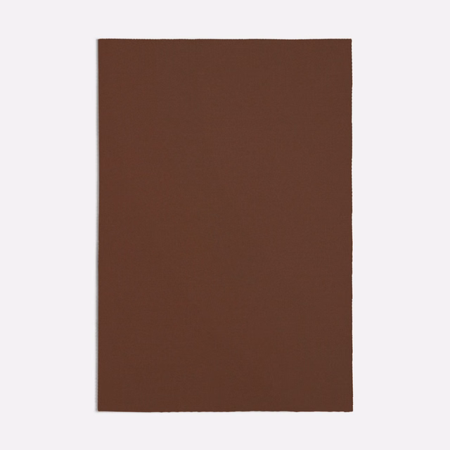 Deep warm-brown plain fabric swatch with a fine matte surface texture