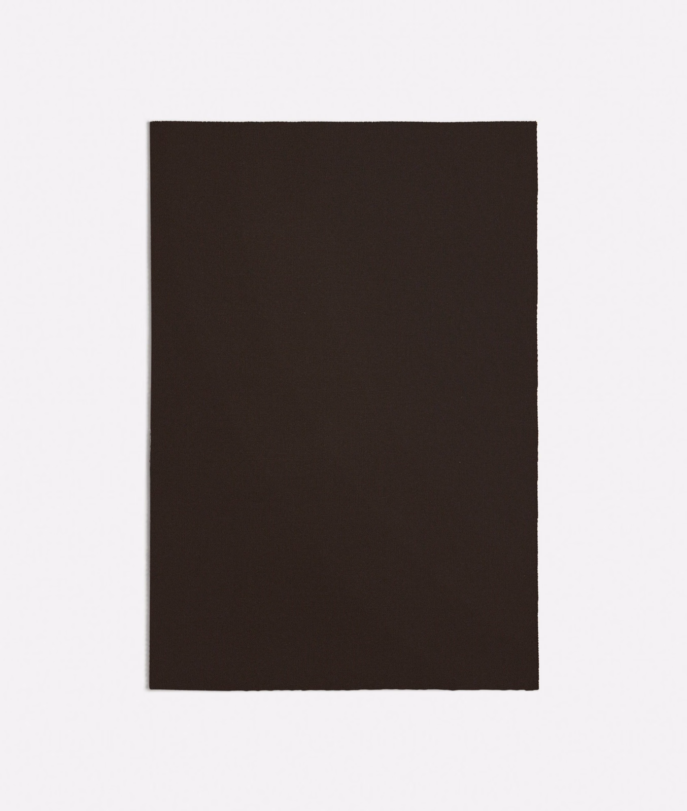 Near-black dark brown plain fabric swatch with a dense, subtly textured matte surface
