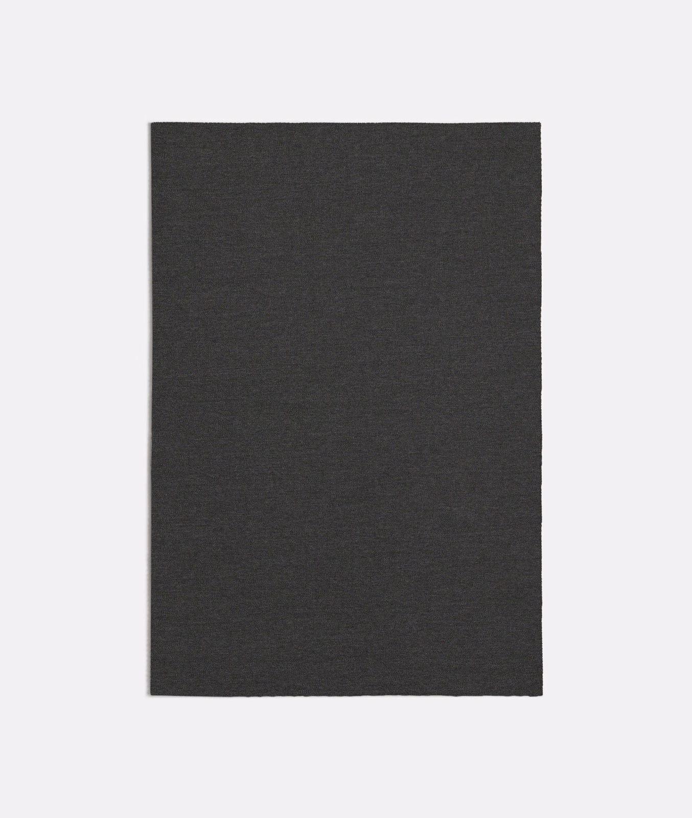 Dark charcoal-grey plain weave with fine horizontal texture and a soft matte finish