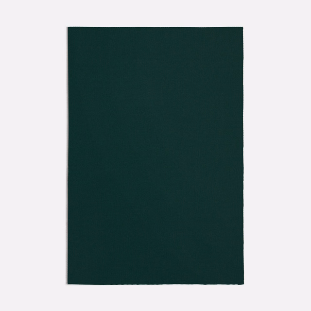 Deep forest green plain-woven textile swatch with a soft matte surface
