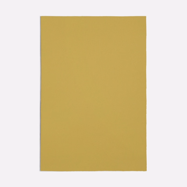Muted lemon-mustard yellow fabric swatch with an even, fine-grained surface