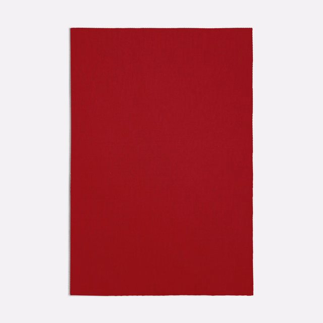 Deep crimson-red plain textile swatch with a subtle fine-grained surface