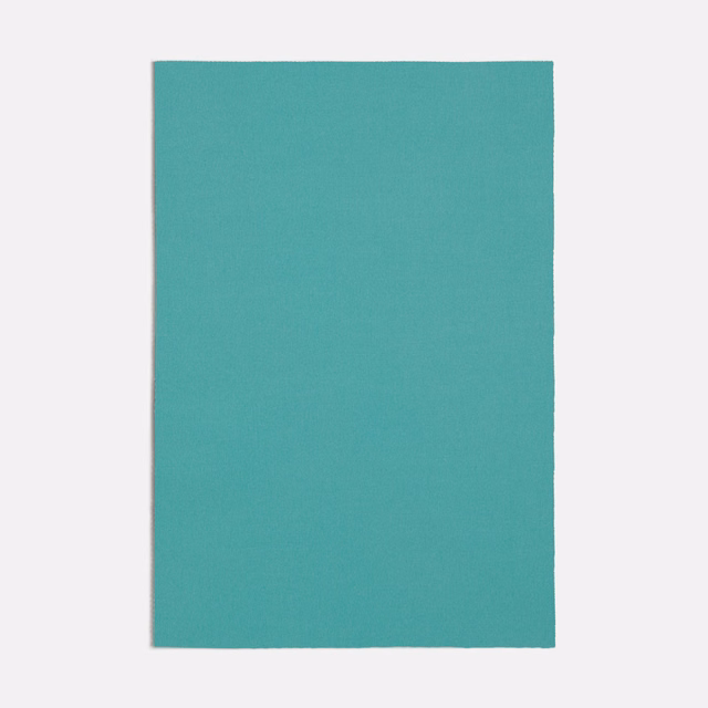 Cool turquoise teal fabric swatch with a fine, subtly textured woven surface
