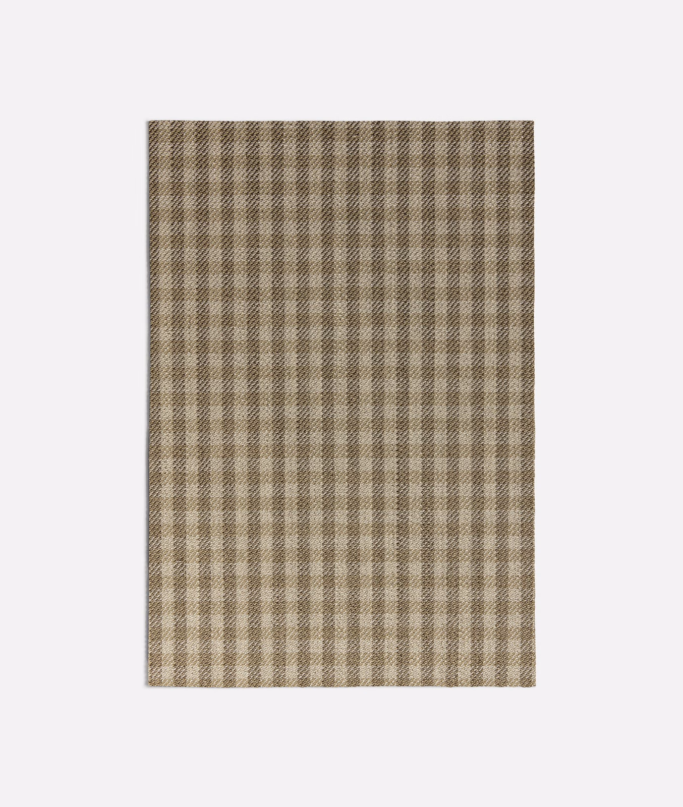 Warm taupe and ivory small checked weave with subtle brown tonal depth