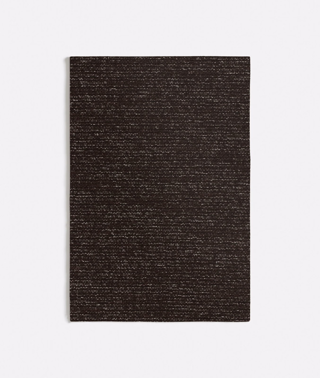 Deep espresso-brown woven swatch with fine horizontal flecks and matte texture