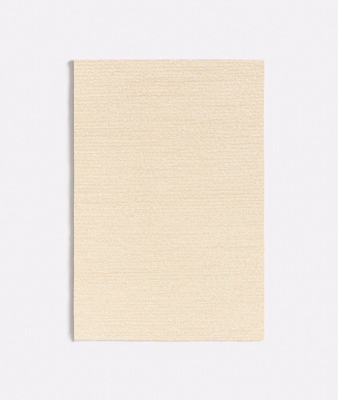 Pale ivory Tricot textile showing a subtle horizontal grain and softly tactile weave