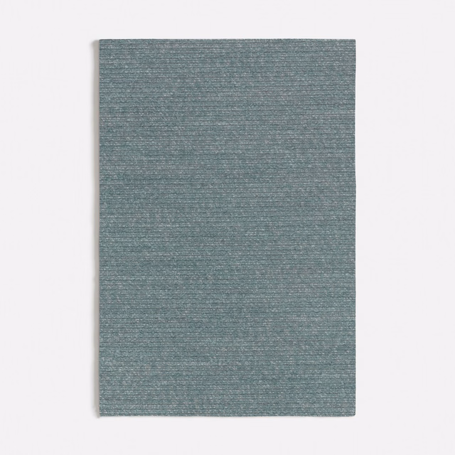 Cool greyed seafoam textile with fine horizontal striations and a lightly heathered surface