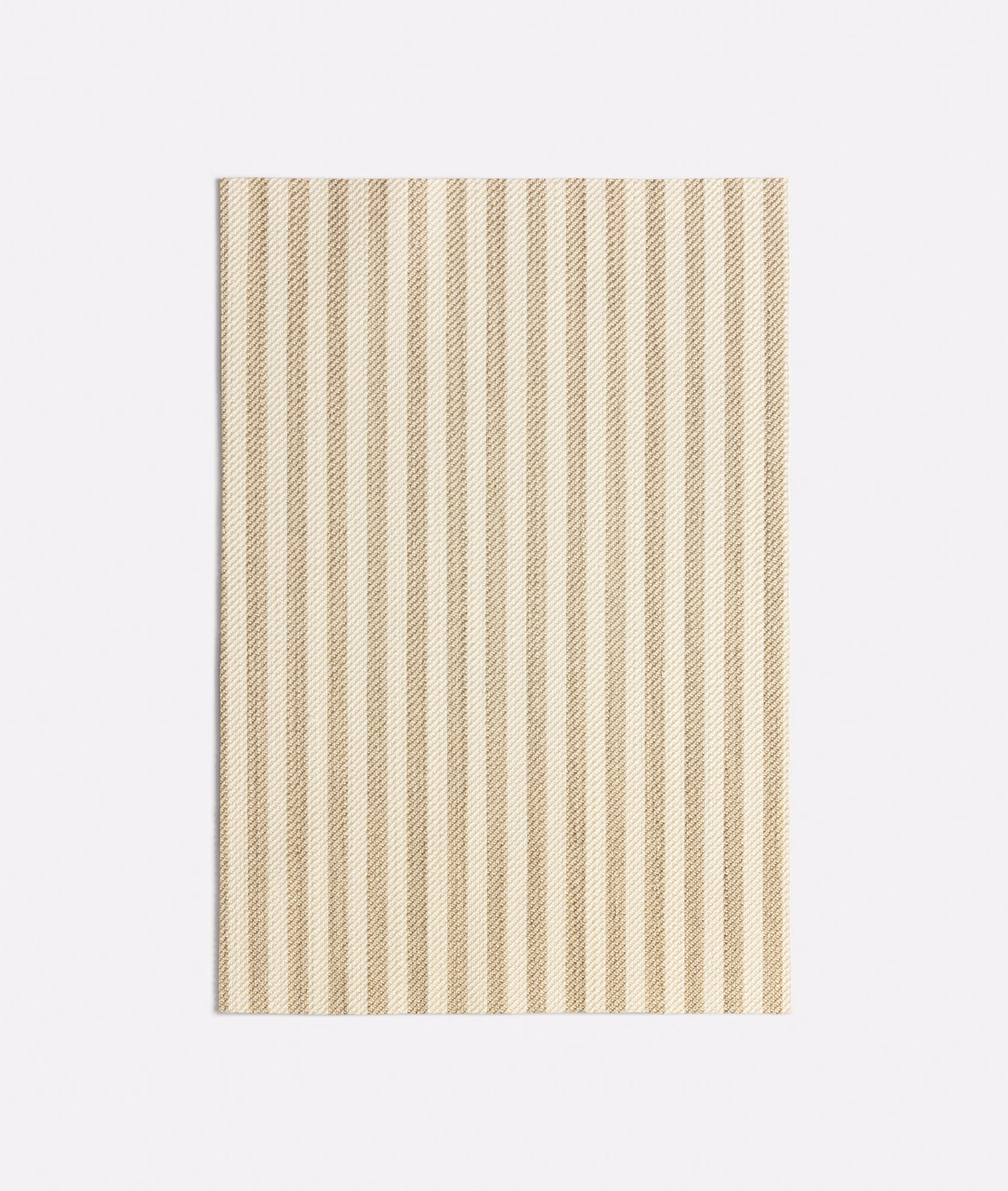 Warm ivory and beige vertical stripes with a softly textured woven surface