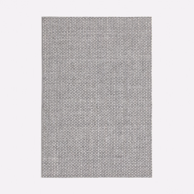 Cool grey micro-grid weave with subtle light-and-dark flecks