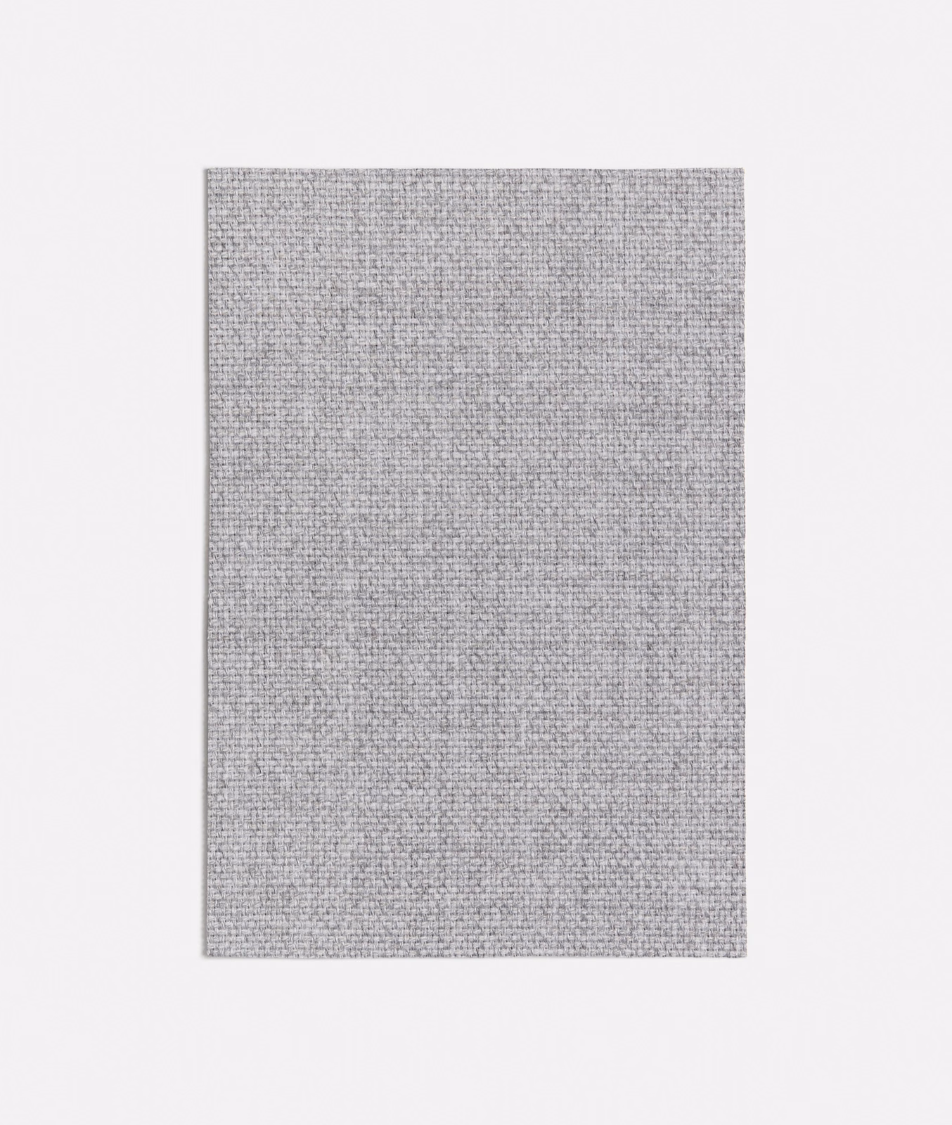 Rectangular Zagora Grey swatch showing a cool grey, fine even woven texture