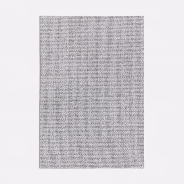 Rectangular Zagora Grey swatch showing a cool grey, fine even woven texture