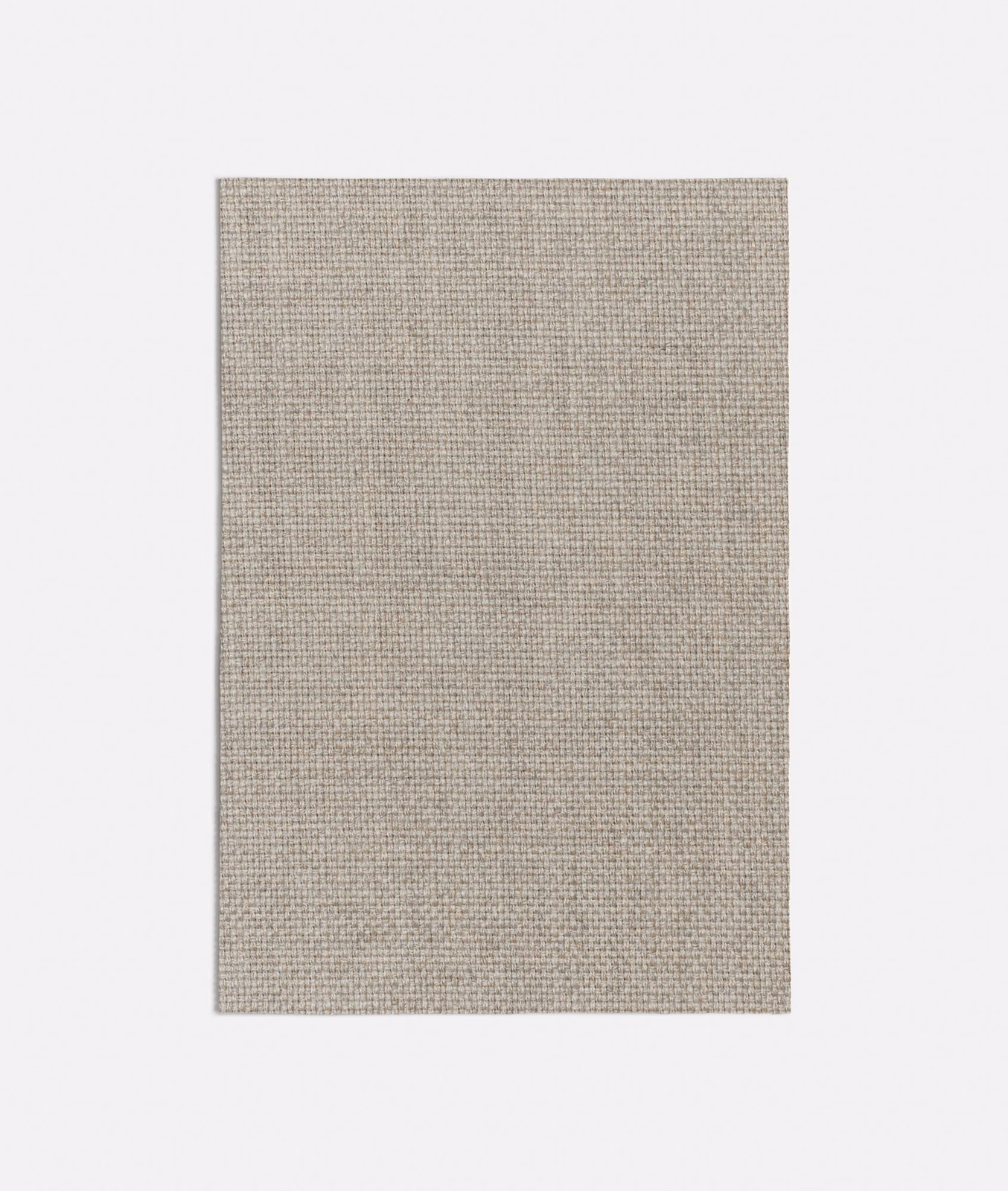 Soft grey taupe Zagora Linen swatch showing a fine, even crosshatched weave