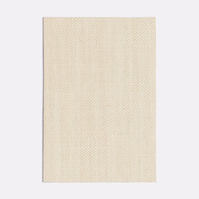 Warm off-white Zagora swatch showing a fine, even woven basket texture