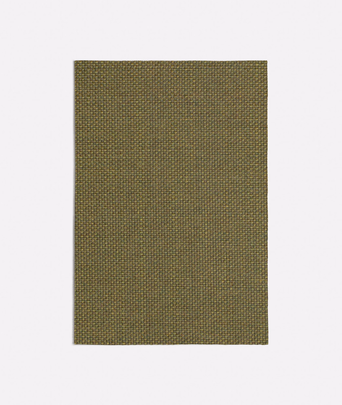 Muted pistachio olive fabric with fine brown threads in a tight plain weave