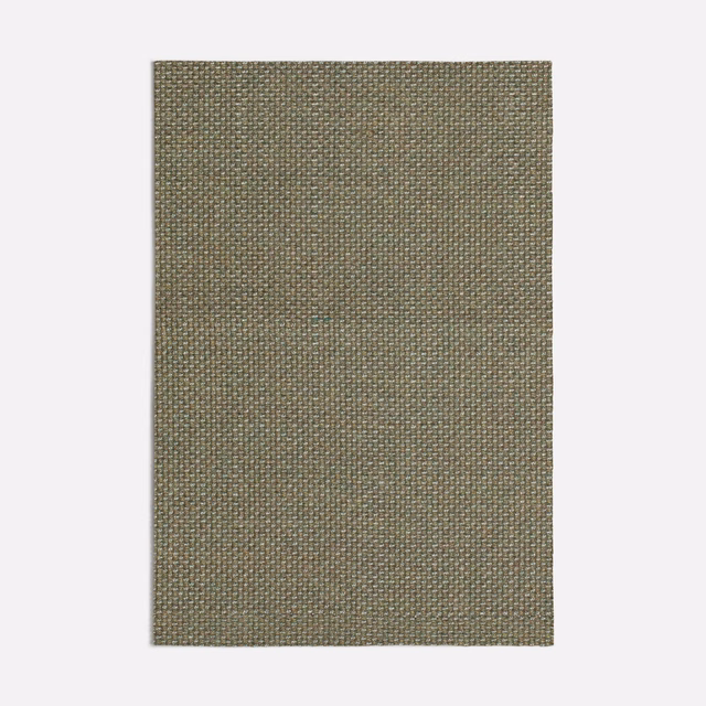 Muted sage-green tightly woven textile with olive-grey flecks and fine grain