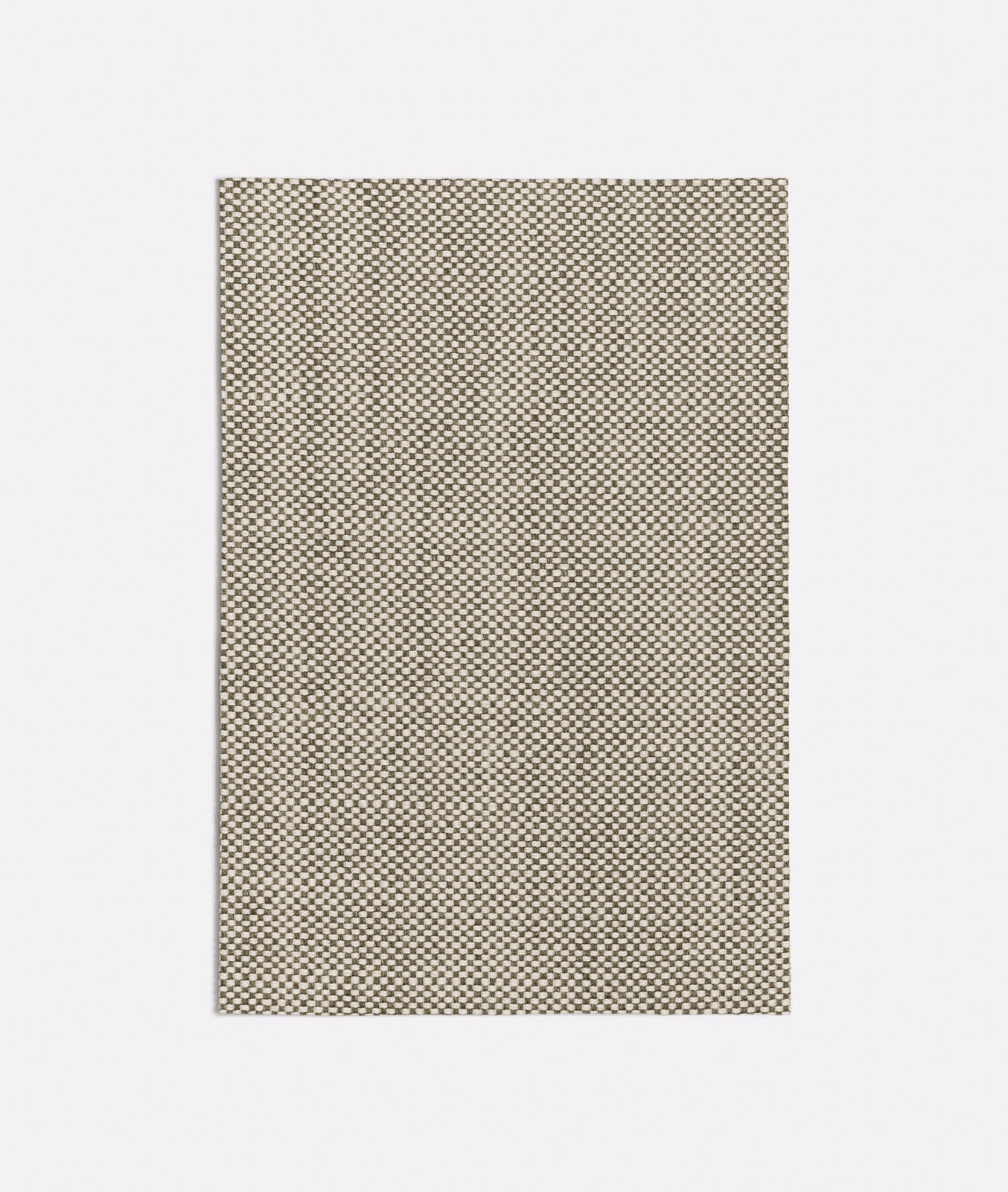 Warm taupe and charcoal micro-check weave with a softly textured surface