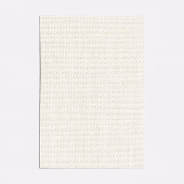Warm ivory fabric swatch with a fine, tightly woven geometric texture