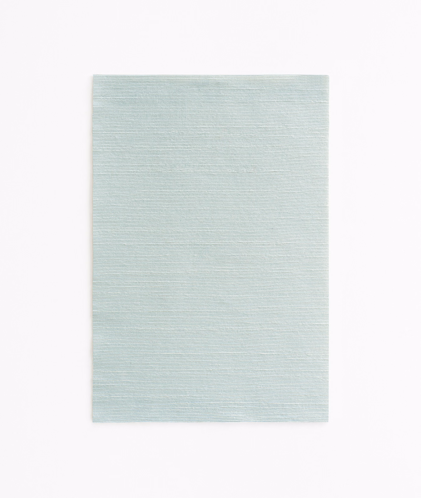 Pale aqua textile swatch with fine horizontal striations and a softly blended surface