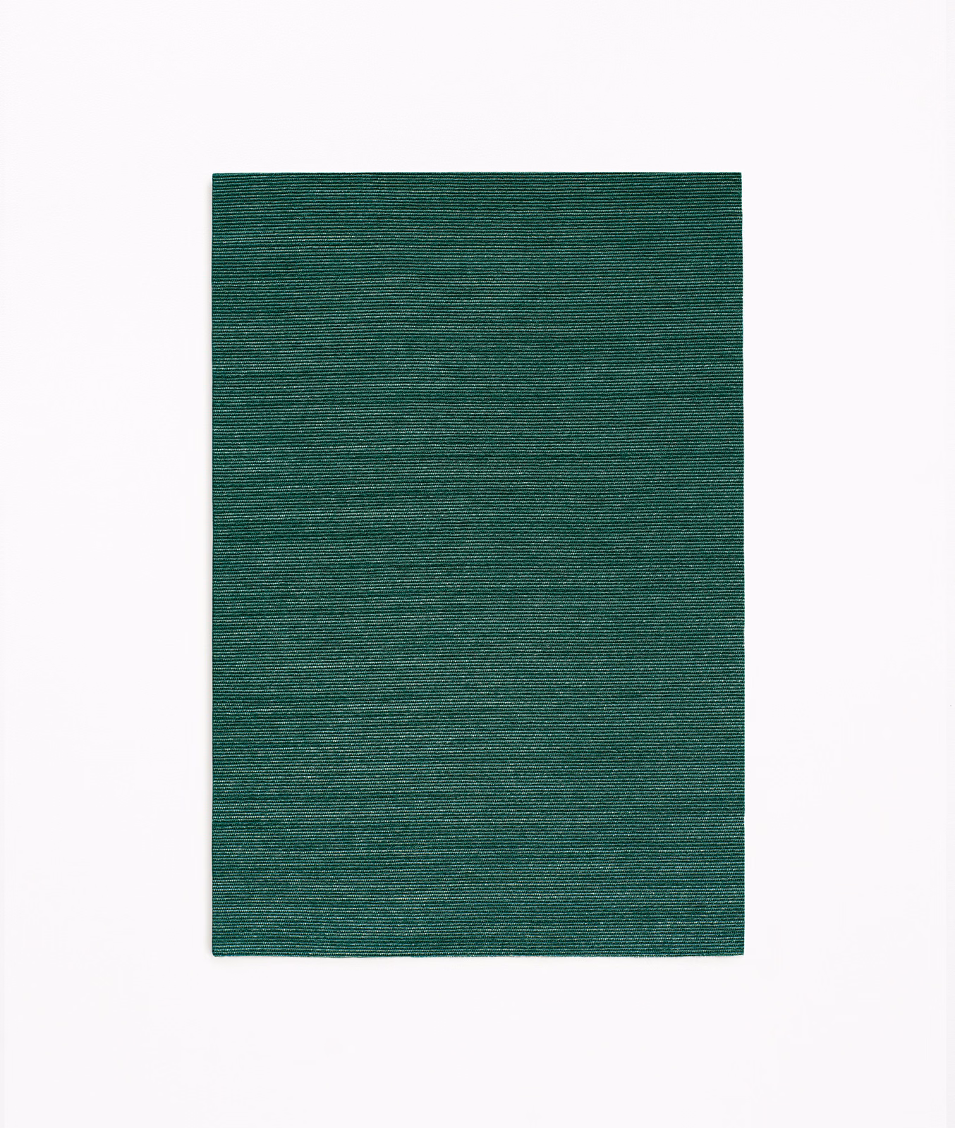 Deep green-teal woven swatch with subtle horizontal slub texture