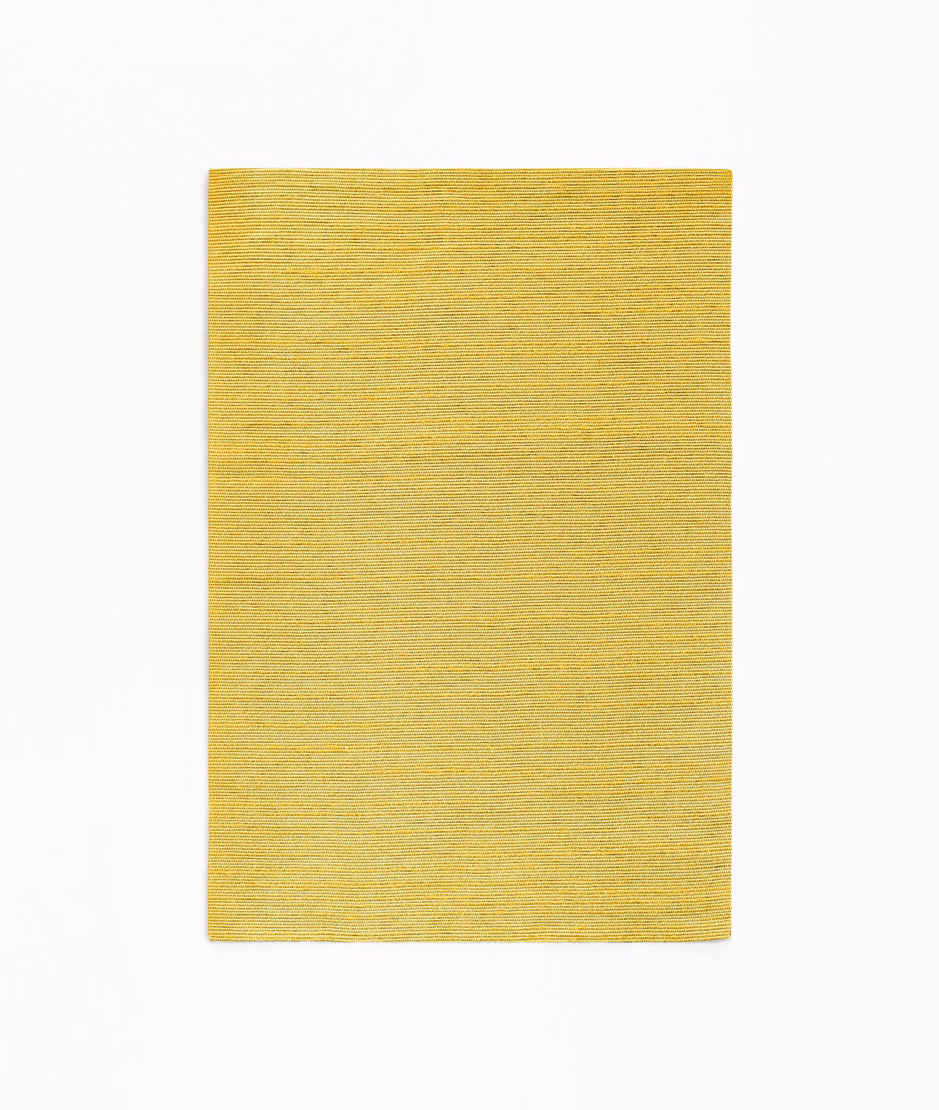 Warm cedro-yellow textile swatch with a fine, subtly striated horizontal weave