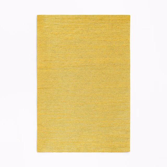 Warm cedro-yellow textile swatch with a fine, subtly striated horizontal weave