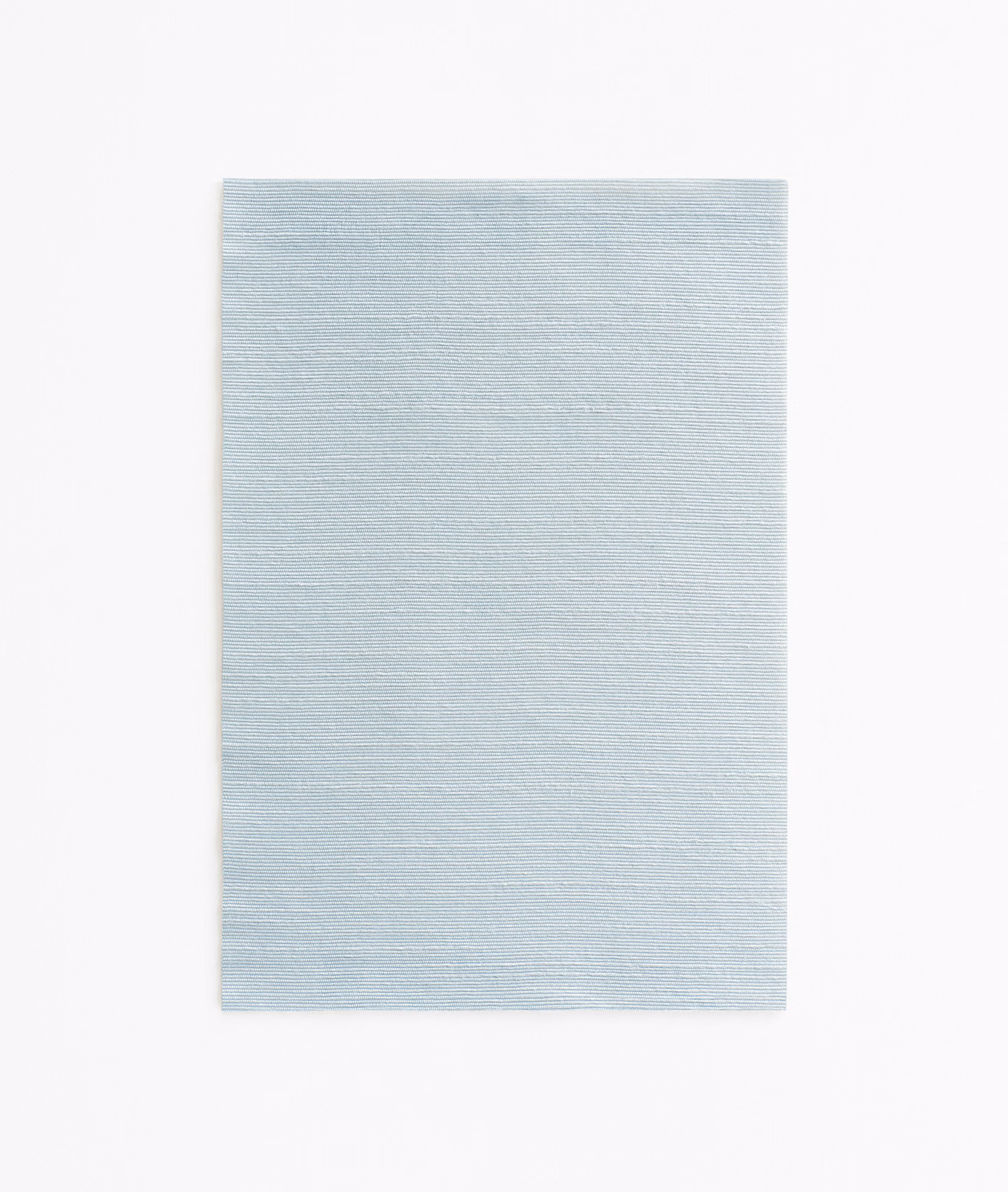 Pale icy-blue Dedar fabric swatch with fine horizontal woven texture