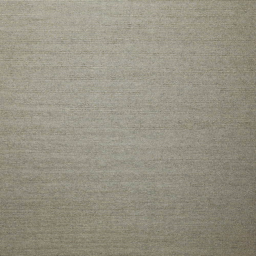 Close-up of silver-grey fabric with fine horizontal lines and a softly brushed metallic sheen