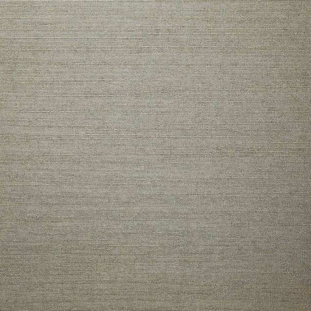 Close-up of silver-grey fabric with fine horizontal lines and a softly brushed metallic sheen