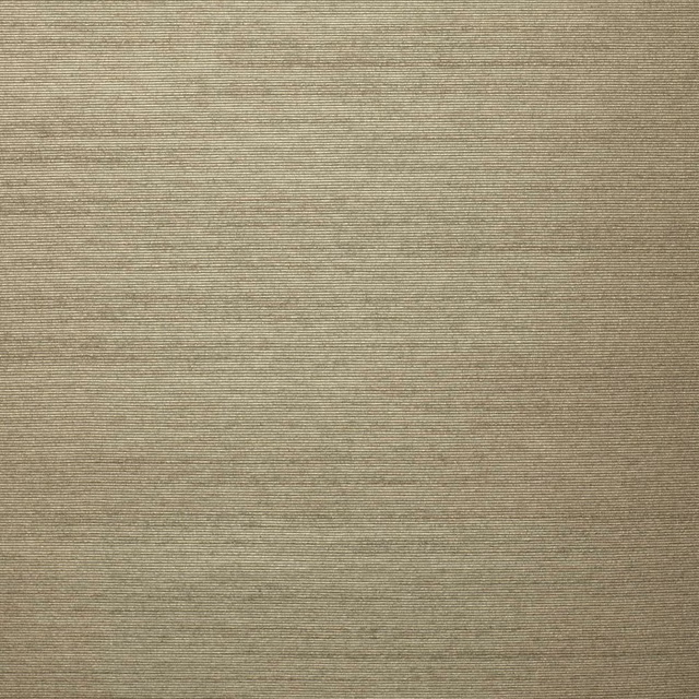 Warm taupe textile with fine horizontal ribbing and softly gilded highlights