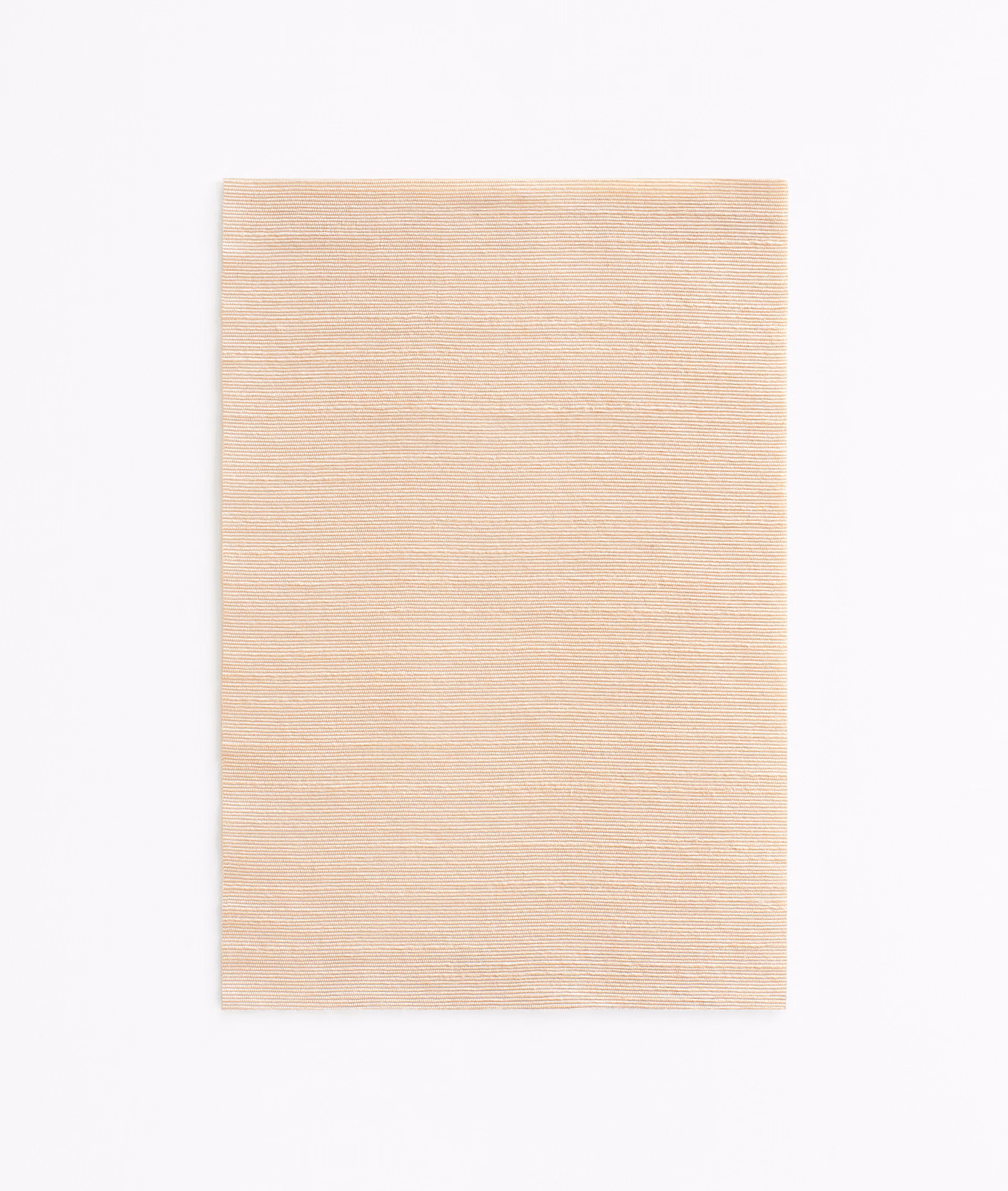 Pale blush-beige fabric swatch with fine horizontal woven texture