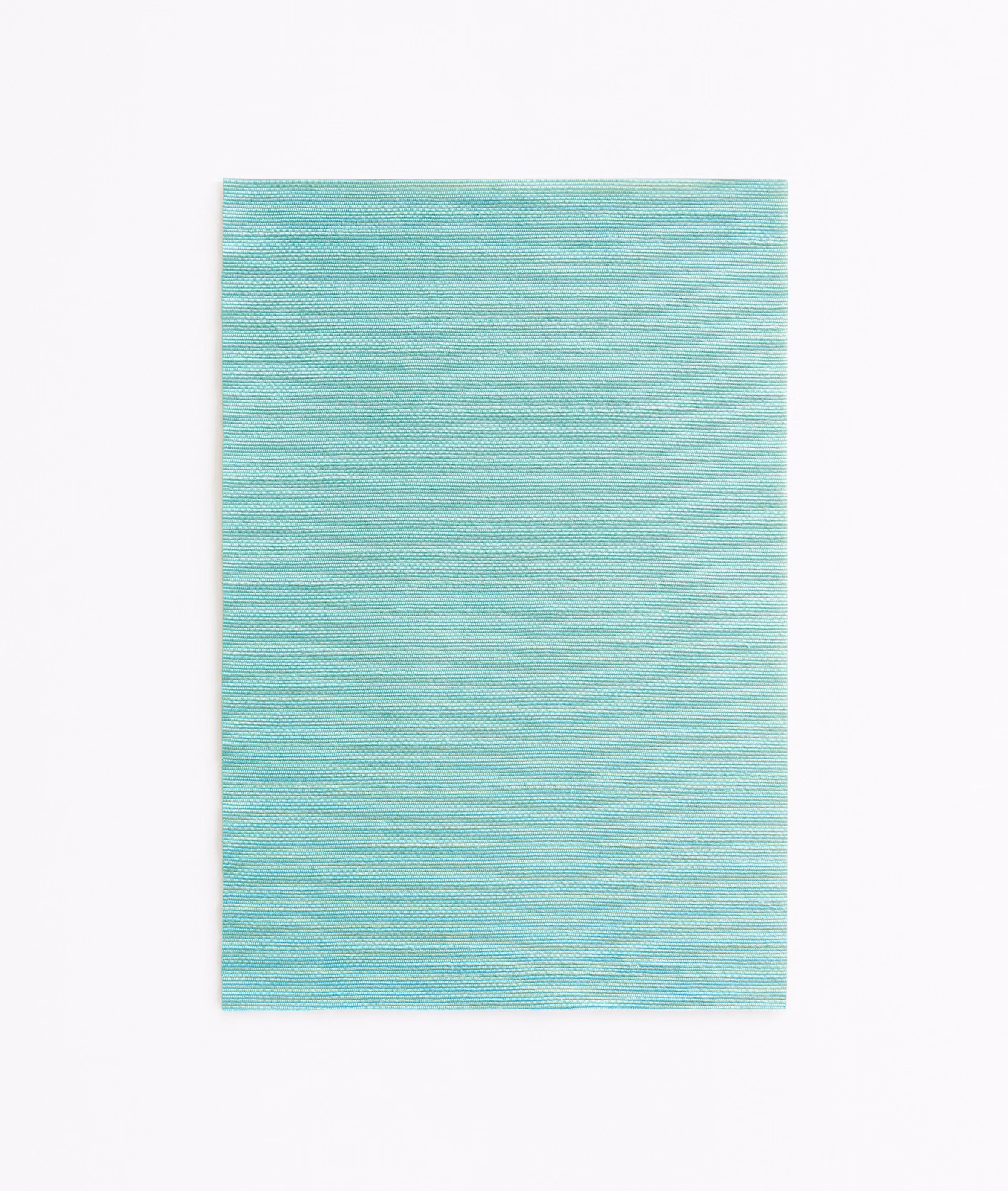 Pale turquoise woven swatch with fine horizontal slub texture