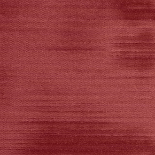 Close-up of deep garnet red fabric with fine horizontal ribbed texture