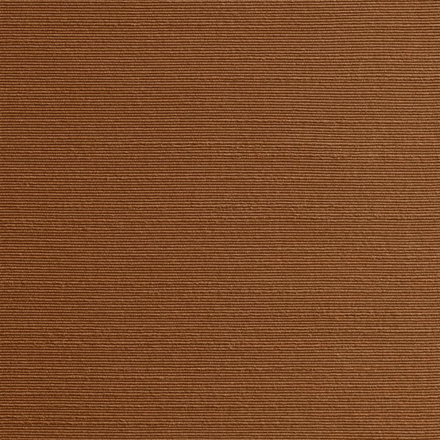 Burnt orange-brown textile with fine horizontal ribs and a closely woven matte surface