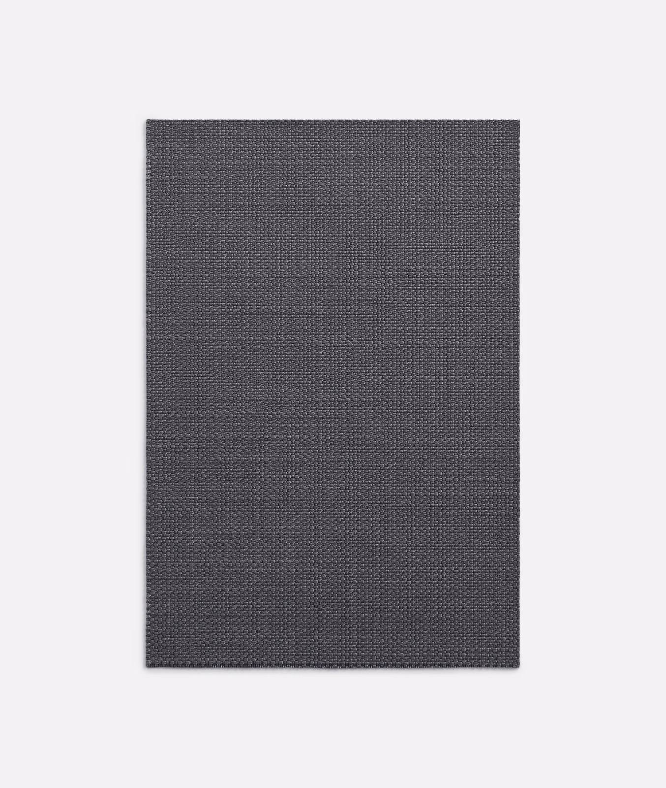 Dark anthracite fabric swatch showing a fine, tightly gridded woven texture