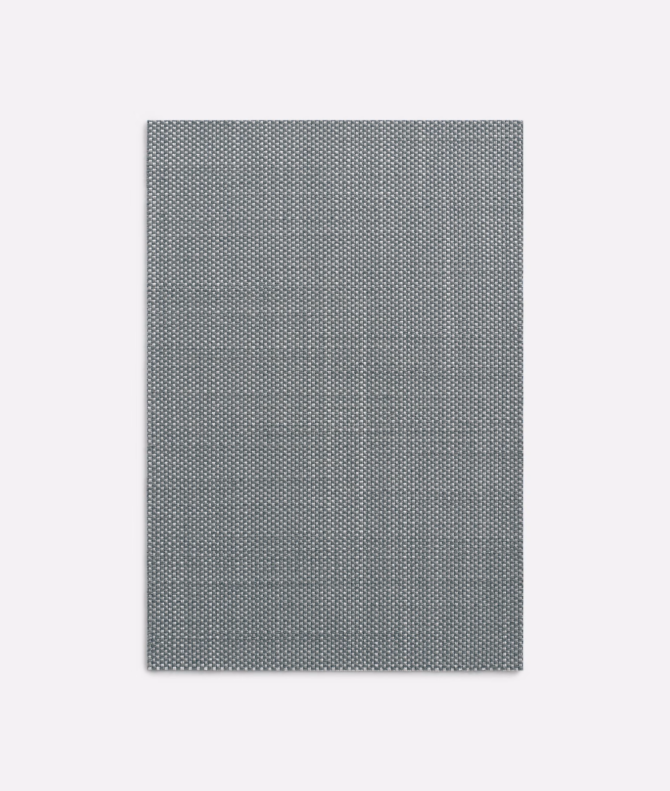 Cool slate-grey micro-check weave with a finely textured, even surface