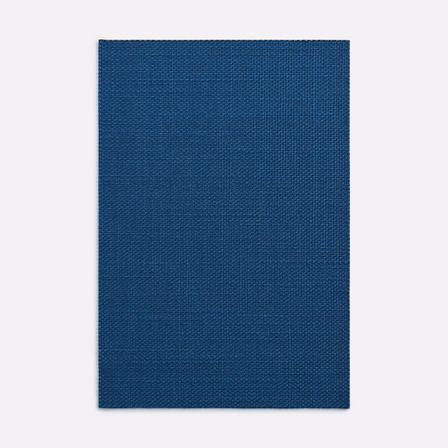Deep blue-teal Amaretto fabric swatch showing a fine, tightly woven plain texture