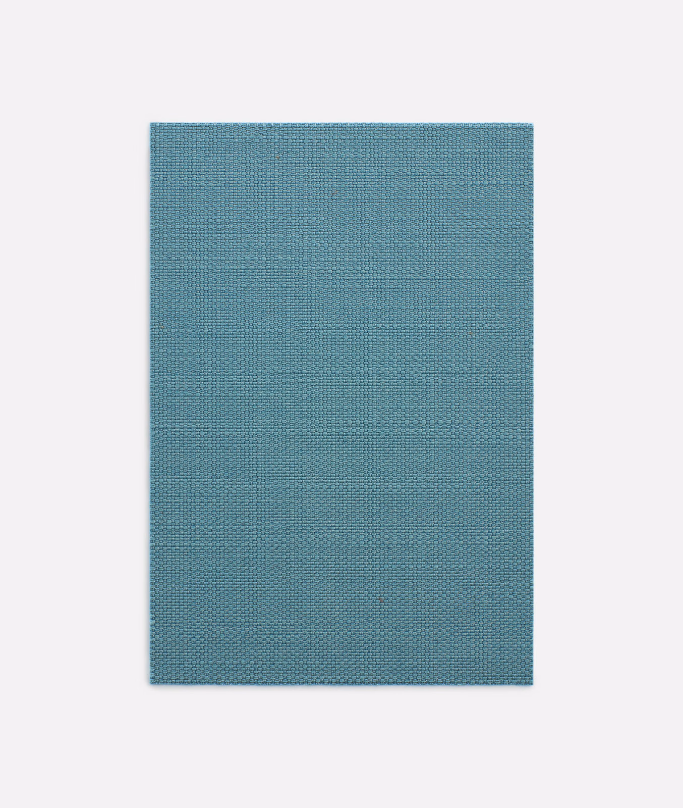 Muted blue-teal fabric swatch with a fine, even woven crosshatch texture