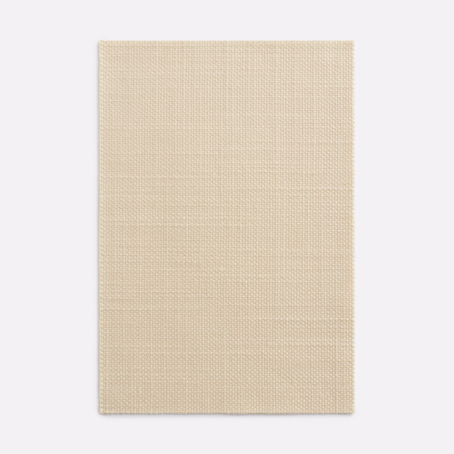 Warm ivory-beige swatch showing a fine, tightly gridded woven texture