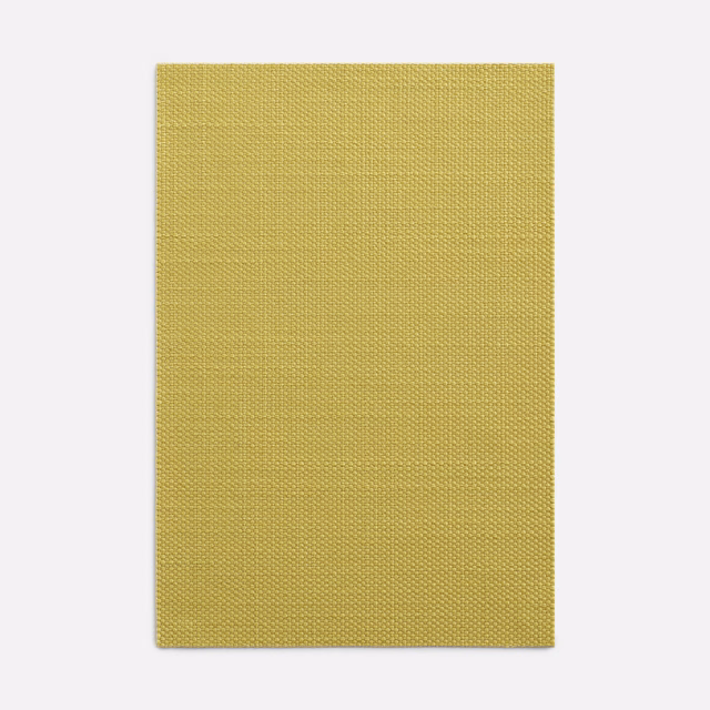 Muted limone-yellow woven swatch with a fine, subtly crosshatched surface