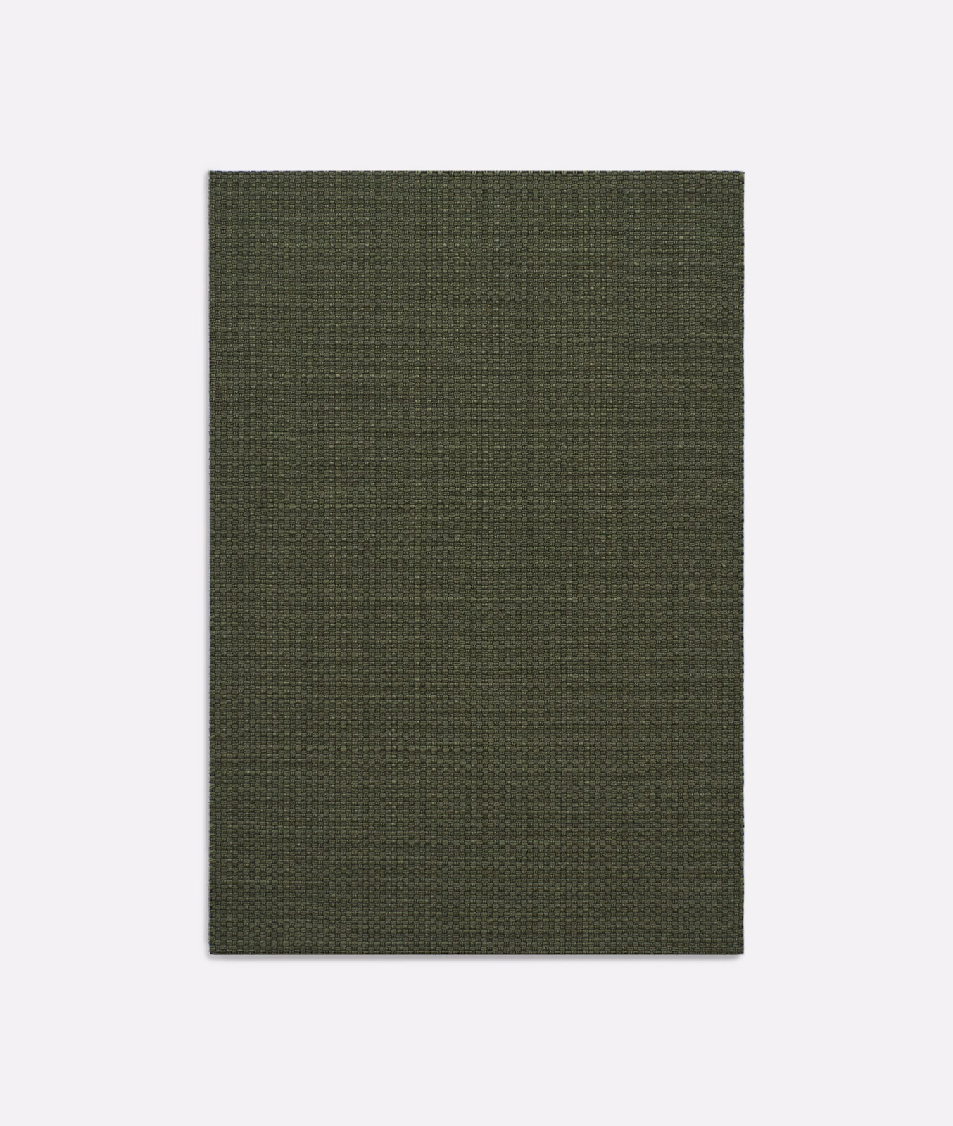 Deep olive green fabric showing a fine, tightly gridded woven texture