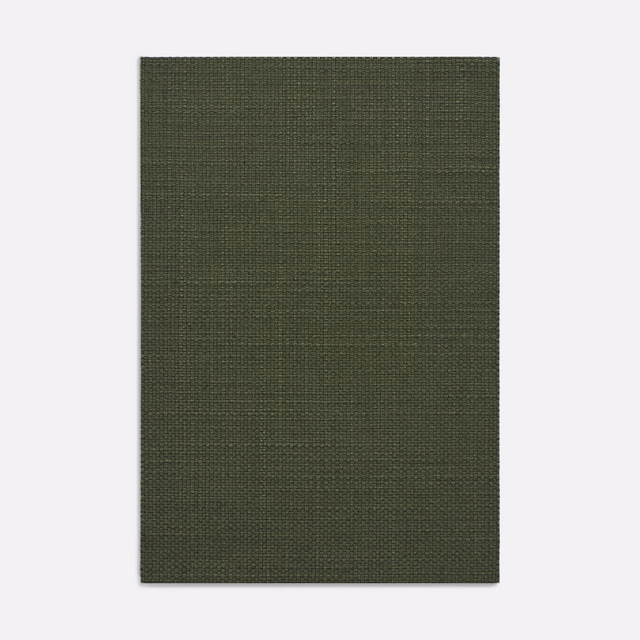 Deep olive green fabric showing a fine, tightly gridded woven texture
