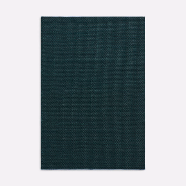 Deep petrol-teal woven swatch with a subtle, tightly grained surface