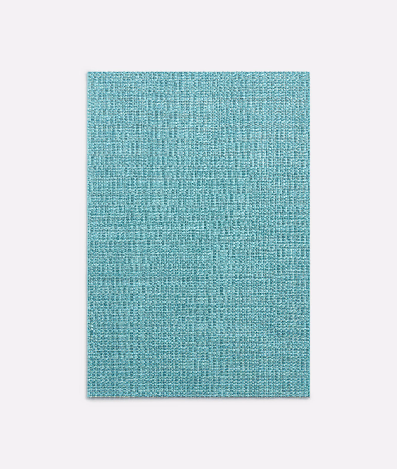 Cool turquoise plain-weave swatch with a fine, softly textured surface