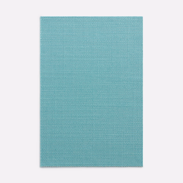 Cool turquoise plain-weave swatch with a fine, softly textured surface