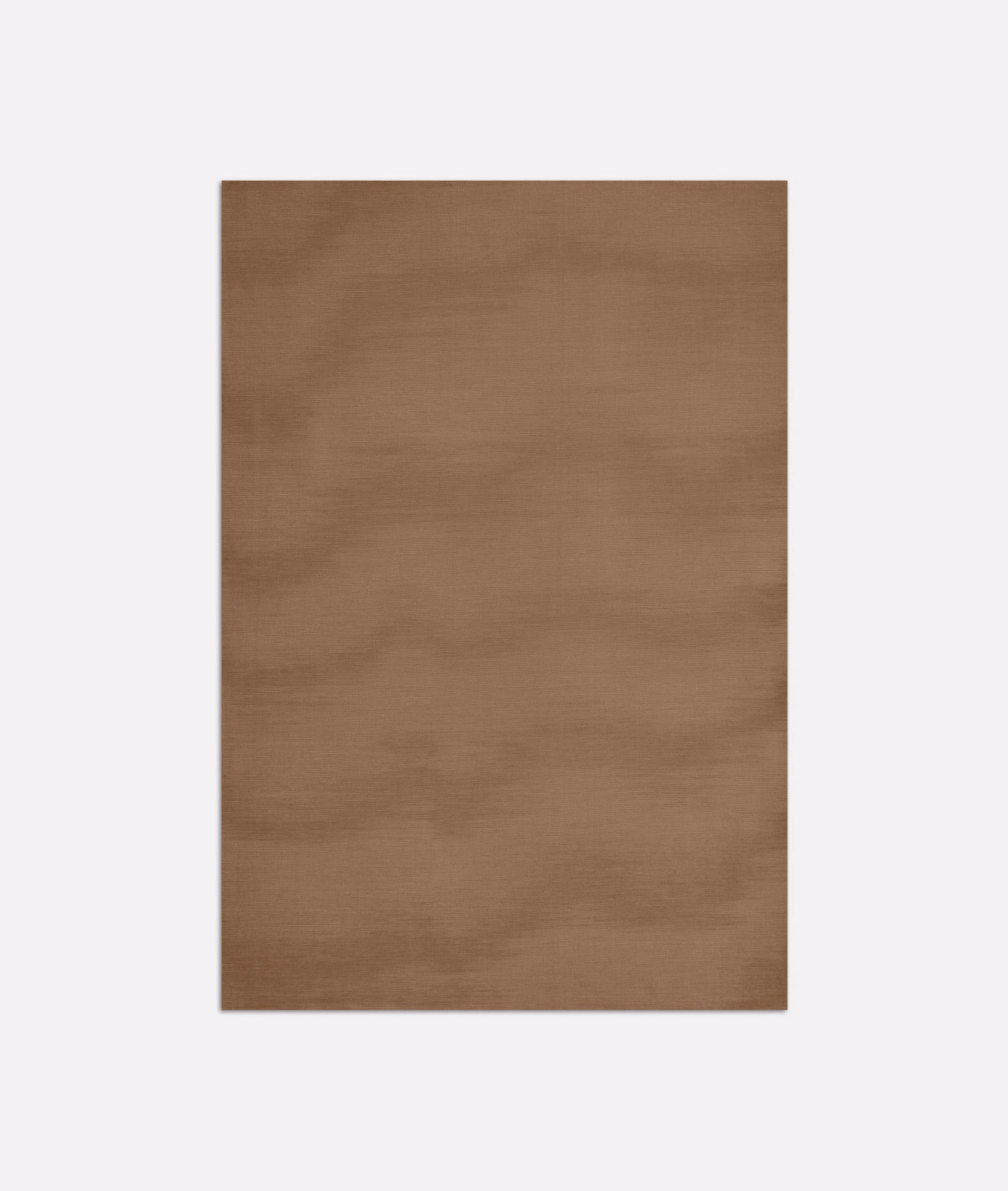 Warm cuoio-brown textile with fine horizontal striations and softly mottled shading