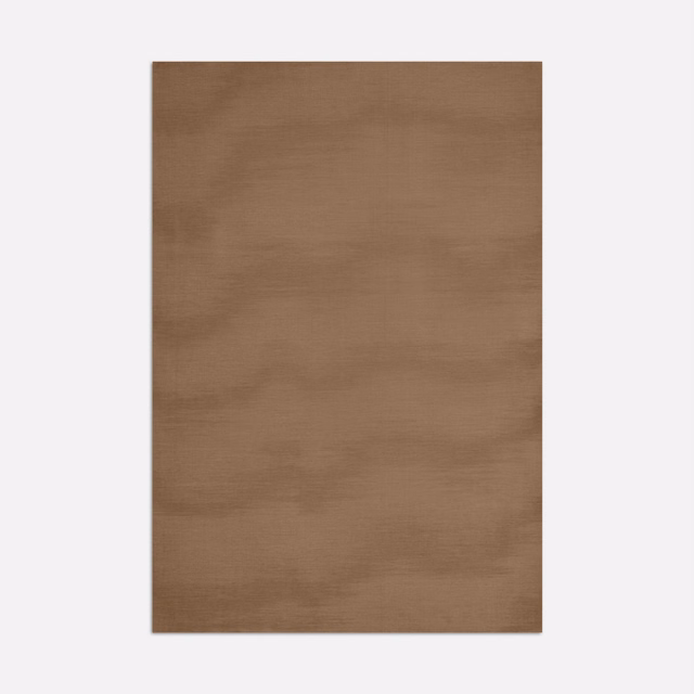 Warm cuoio-brown textile with fine horizontal striations and softly mottled shading