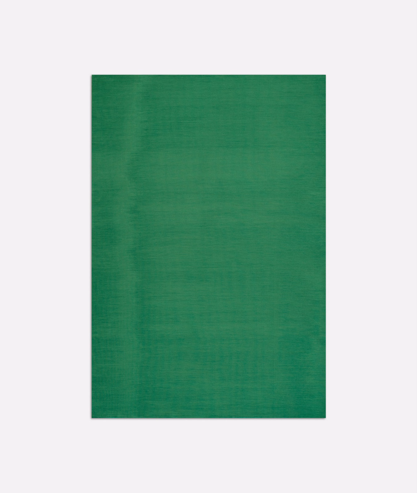 Deep malachite green textile with fine linear weave and restrained soft sheen